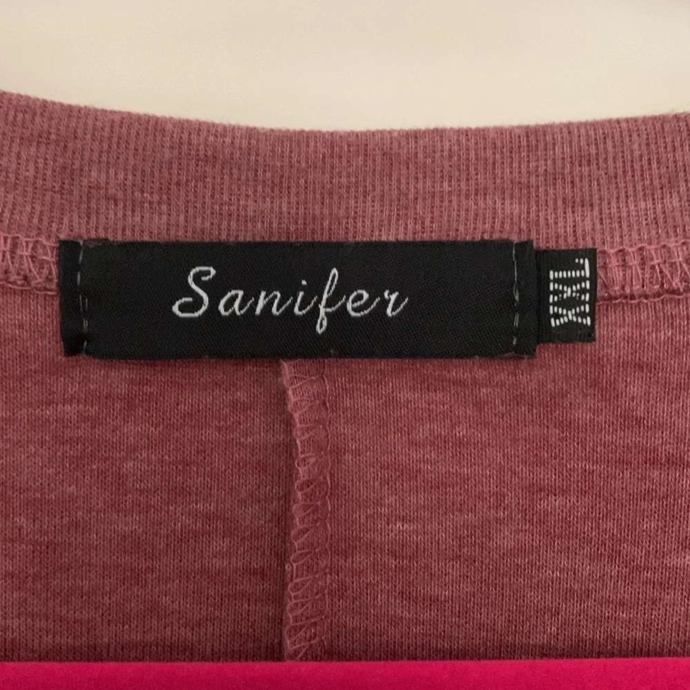 Sanifer Women’s Top - Long Sleeve Tunic - XXL